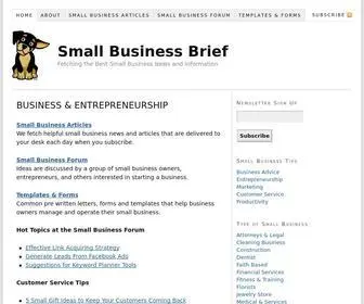 Smallbusinessbrief.com(Small Business Brief) Screenshot