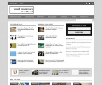 Smallbusinessesdoitbetter.com(Small Businesses Do It Better) Screenshot
