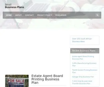 Smallbusinessplans.co.za(How to Write a Business Plan) Screenshot