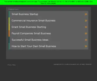 Smallbusinesspoint.com(Business Plan Software and Sample Business Plan Downloads) Screenshot