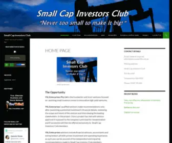 Smallcapinvestors.net(YSL Enterprises Pty Ltd) Screenshot