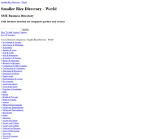 Smallerbizz.com(Smaller Bizz Directory) Screenshot