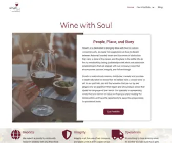 Smalllotwine.com(Small Lot Wine) Screenshot