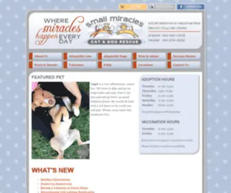 Smallmiraclesrescue.org(Small Miracles Cat & Dog Rescue) Screenshot