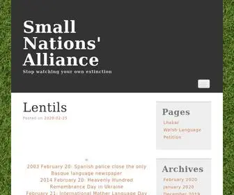 Smallnationsalliance.org(Small Nations' Alliance) Screenshot