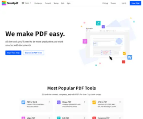 Smallpdf.com(A Free Solution to all your PDF Problems) Screenshot