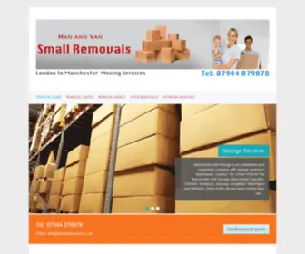 Smallremovals.co.uk(Small removals quote Man and Van Manchester movers) Screenshot