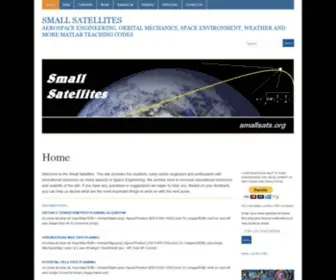 Smallsats.org(The Small Satellites. This site) Screenshot