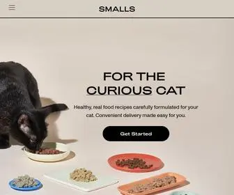 Smallsforsmalls.com(Real Food for Cats) Screenshot