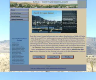 Smalltownoregon.com(Small Town Oregon takes you to small Oregon communities with history) Screenshot