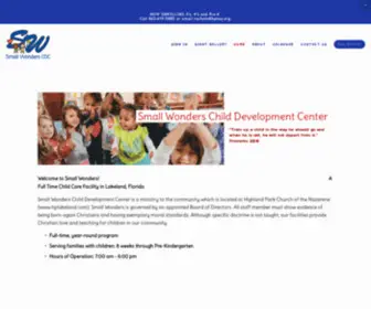 SmallwondersCDC.org(Small Wonders Child Development Center) Screenshot