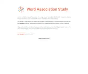 Smallworldofwords.org(Word Association Study) Screenshot