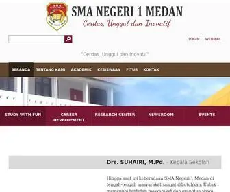 Smansamedan.sch.id(SMA NEGERI 1 MEDAN) Screenshot