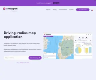 Smappen.com(Driving-radius map application) Screenshot