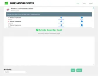 Smartarticlerewriter.com(Reword Sentences) Screenshot