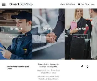 SmartbodyshopQC.com(Smart Body Shop of Quad Cities) Screenshot