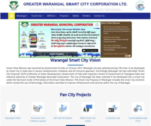 Smartcitywarangal.org(Smartcity) Screenshot