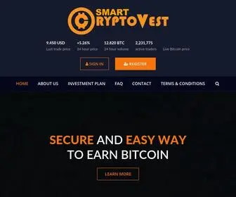 Smartcryptovest.com(SmartCryptoVest BTC Global Mining & Trading) Screenshot