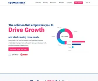 Smartdeskcrm.com(CRM, Marketing, Sales, and Email Automation) Screenshot