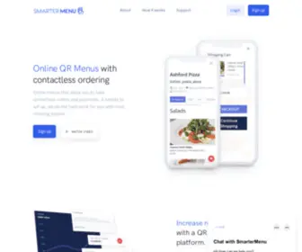 Smartermenu.co.uk(QR Code Menu for Restaurants with Contactless Ordering and Payments System) Screenshot