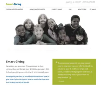 Smartgiving.ca(Smart Giving) Screenshot