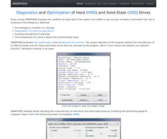 Smarthdd.com(The software SMARTHDD) Screenshot