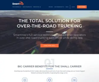 Smarthop.co(SmartHop The Tool Truckers Use to Plan and Book Better Loads Faster) Screenshot