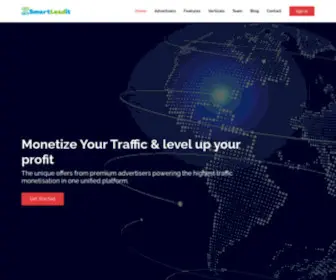 Smartleadit.com(Monetize Traffic The Smart Way) Screenshot