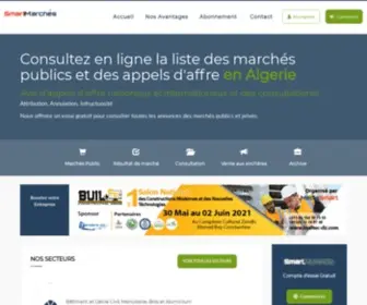 Smartmarches.com(Publication de l'actualité des marchés publics en Algerie) Screenshot