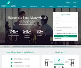 Smartmoneymatch.com(Connecting the global investment community) Screenshot