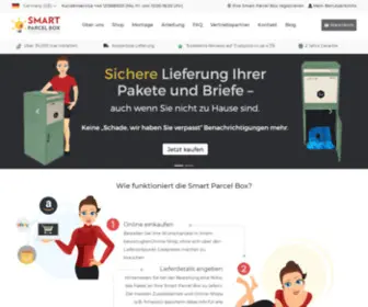 Smartparcelbox.de(Sicherer Paketbriefkasten für Zuhause) Screenshot