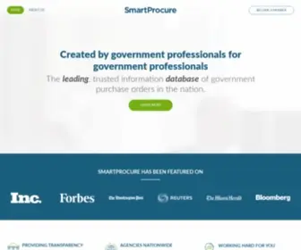 Smartprocure.com(The leading trusted information database of government purchase orders in the nation) Screenshot