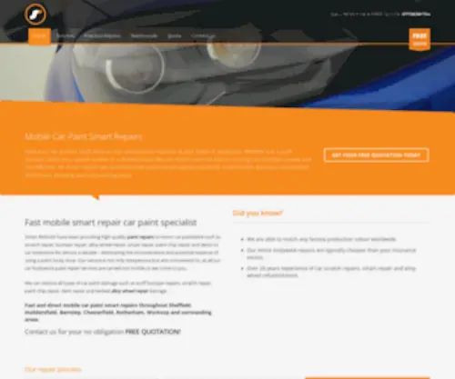 Smartrefinish.co.uk(Mobile Car Paint Repair) Screenshot