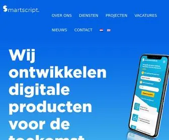 Smartscript.nl(Wij Ontwikkelen Digitale Producten Voor De Toekomst) Screenshot