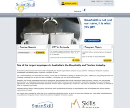 Smartskill.com.au(One of the largest employers in Australia is the Hospitality and Tourism industry) Screenshot