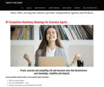 Smartspublishing.com(Newsletter Marketing Services for Insurance Agents) Screenshot