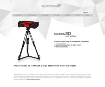 Smarttech3D.com(Producer of professional 3D scanners) Screenshot