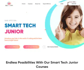 SmarttechJr.com(Smart tech junior chennai offers an online coding classes for kids with fun programming exercises) Screenshot