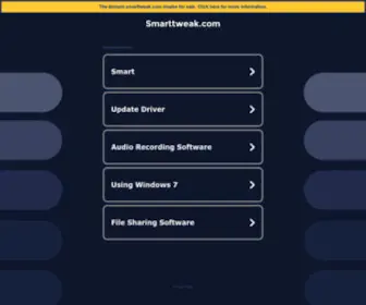 Smarttweak.com(Dit domein kan te koop zijn) Screenshot