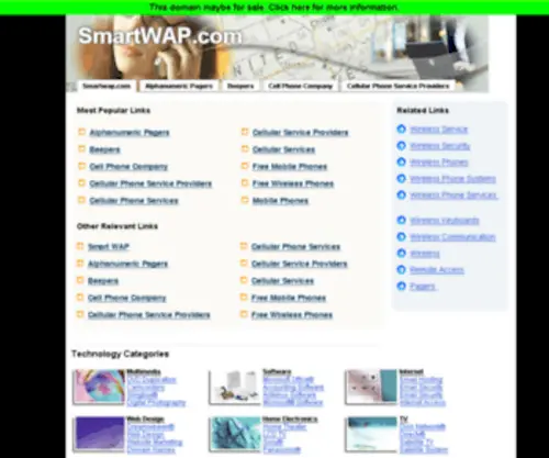 Smartwap.com(The Leading Smart WAP Site on the Net) Screenshot