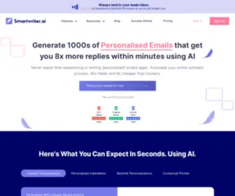 Smartwriter.ai(Personalised AI Cold Emails) Screenshot