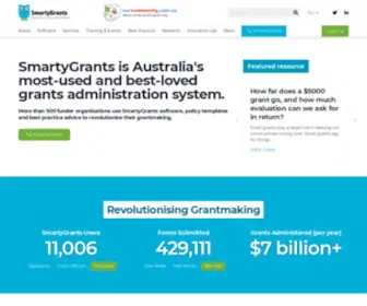 Smartygrants.com.au(Government) Screenshot