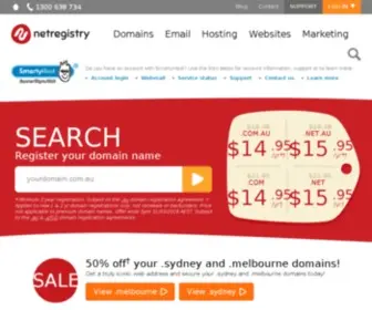 Smartyhost.com.au(Netregistry Australia's Domain Name Registrar & Digital Agency) Screenshot