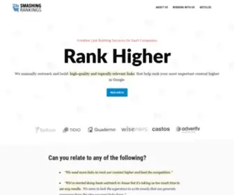 Smashingrankings.com(Link Building Agency for SaaS) Screenshot