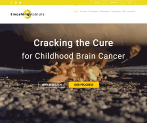 Smashingwalnuts.org(Cracking the Cure for Childhood Brain Cancer) Screenshot