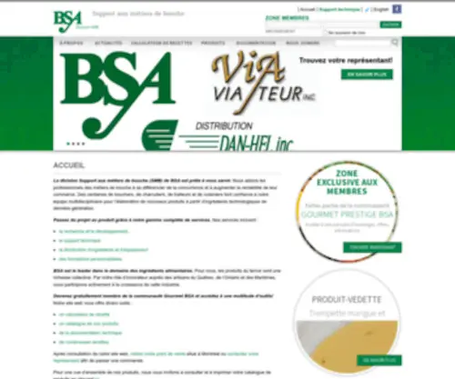 SMB-Bsa.ca(La division Support aux métiers de bouche (SMB)) Screenshot