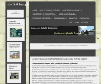 Smberrybuilding.com(Kent and London's Best Builder with Trustworthy Reliable Tradesmen in North Kent and South East London) Screenshot