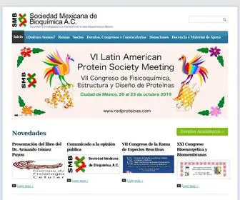 SMB.org.mx(Sociedad mexicana de bioquímica) Screenshot