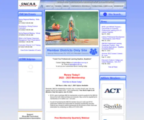 Smcaa.org(Show-Me Curriculum Administrator's Association) Screenshot