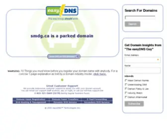 SMDG.ca(EasyDNS Parked Page for) Screenshot